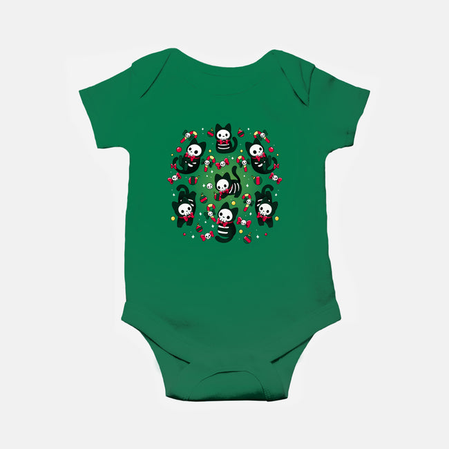 Creepy Xmas Kittens-Baby-Basic-Onesie-Vallina84