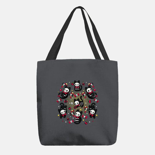 Creepy Xmas Kittens-None-Basic Tote-Bag-Vallina84