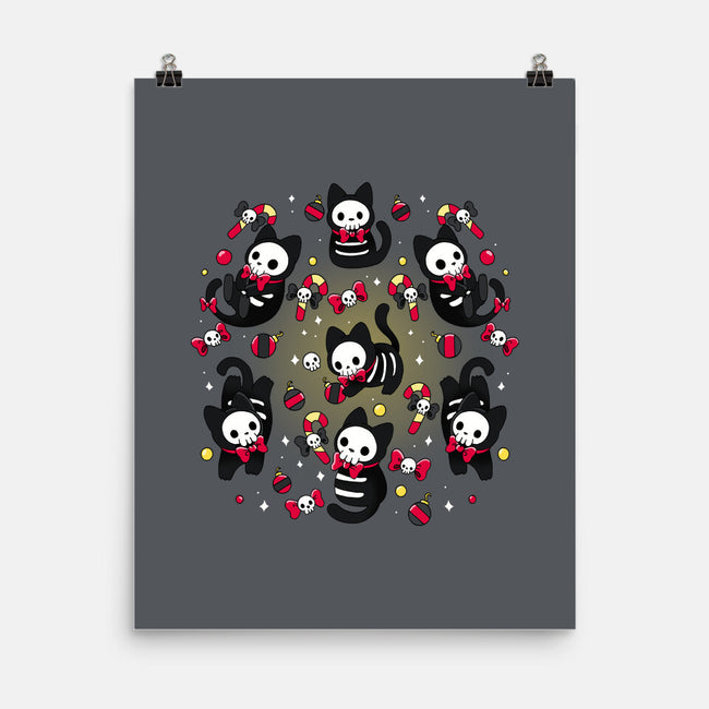 Creepy Xmas Kittens-None-Matte-Poster-Vallina84