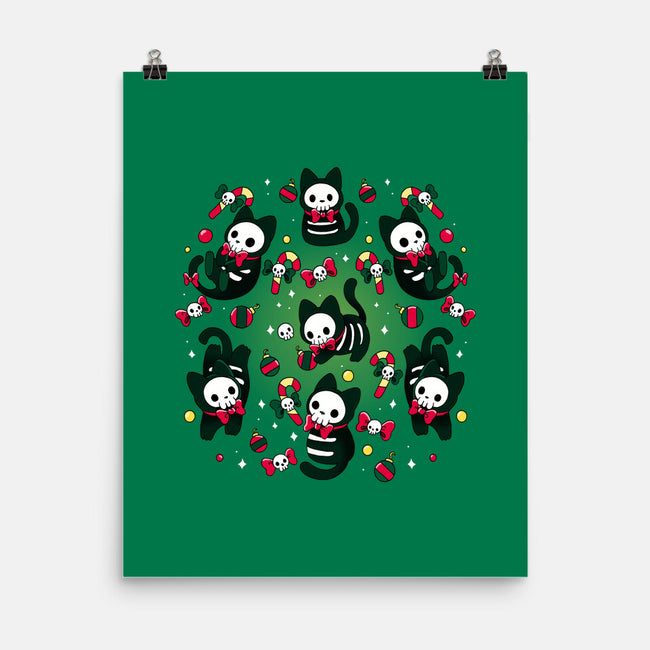 Creepy Xmas Kittens-None-Matte-Poster-Vallina84