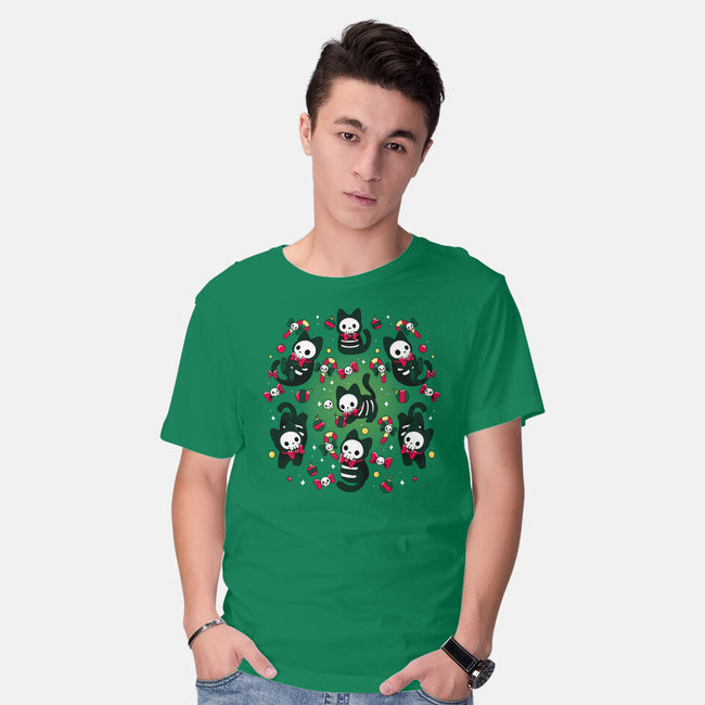 Creepy Xmas Kittens-Mens-Basic-Tee-Vallina84