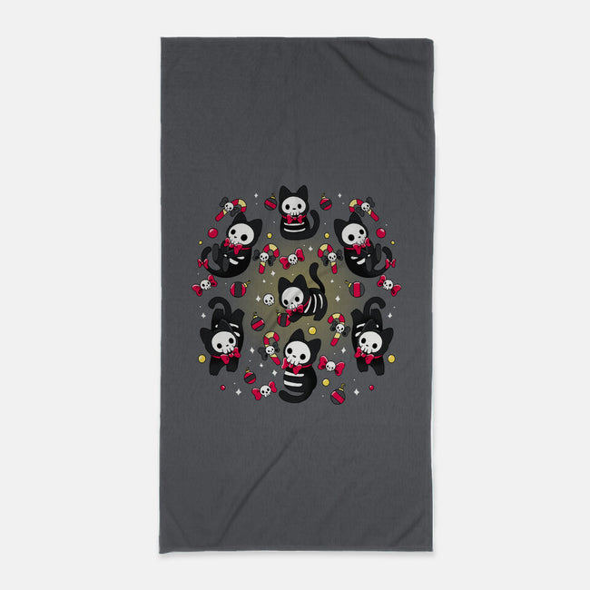 Creepy Xmas Kittens-None-Beach-Towel-Vallina84