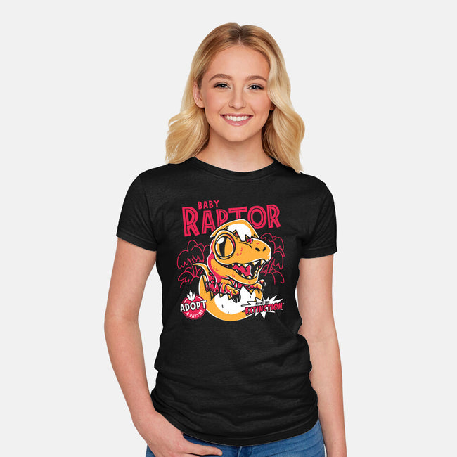 Baby Raptor-Womens-Fitted-Tee-estudiofitas