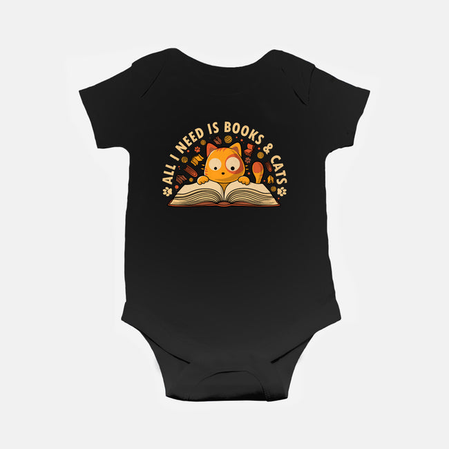 All I Need Is Books And Cats-Baby-Basic-Onesie-erion_designs