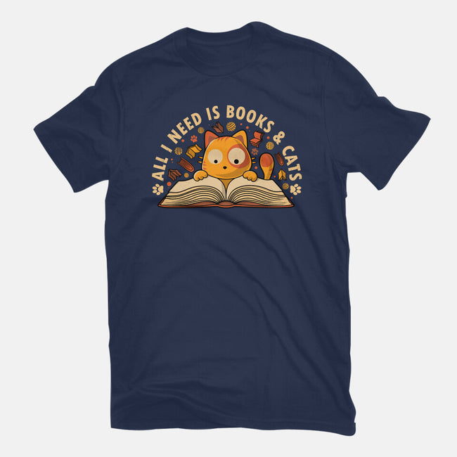 All I Need Is Books And Cats-Mens-Heavyweight-Tee-erion_designs