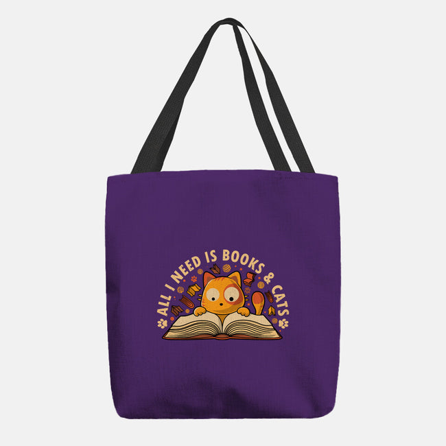 All I Need Is Books And Cats-None-Basic Tote-Bag-erion_designs