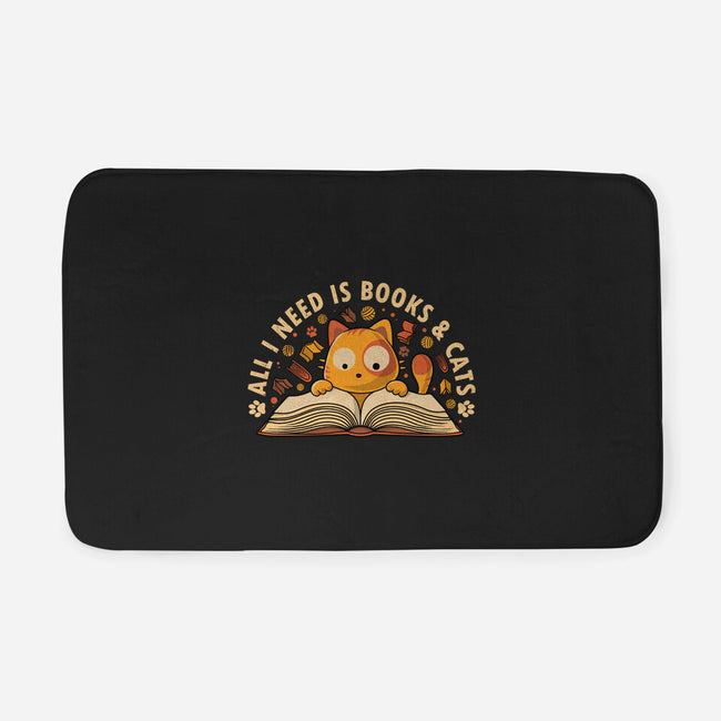 All I Need Is Books And Cats-None-Memory Foam-Bath Mat-erion_designs