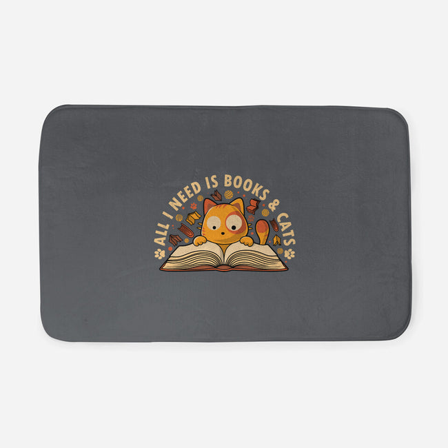 All I Need Is Books And Cats-None-Memory Foam-Bath Mat-erion_designs