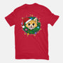 An Aggressively Merry Christmas-Womens-Fitted-Tee-Alexhefe