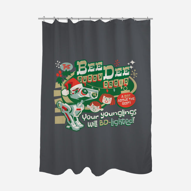 The Buddy Droid-None-Polyester-Shower Curtain-Wheels