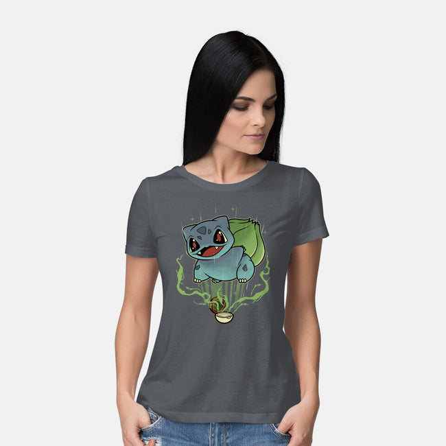 Summoning Grass Toad-Womens-Basic-Tee-Astrobot Invention