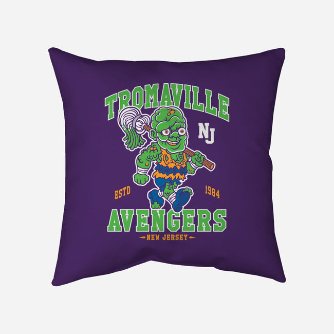 Tromaville Avengers-None-Removable Cover-Throw Pillow-Nemons