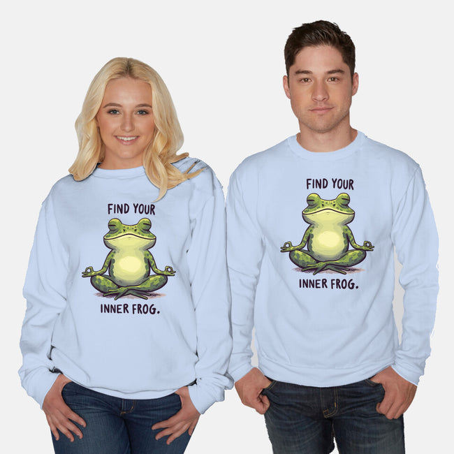 Find Your Inner Frog-Unisex-Crew Neck-Sweatshirt-Evgmerk