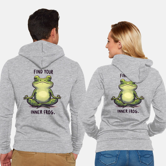 Find Your Inner Frog-Unisex-Zip-Up-Sweatshirt-Evgmerk