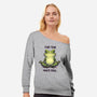 Find Your Inner Frog-Womens-Off Shoulder-Sweatshirt-Evgmerk