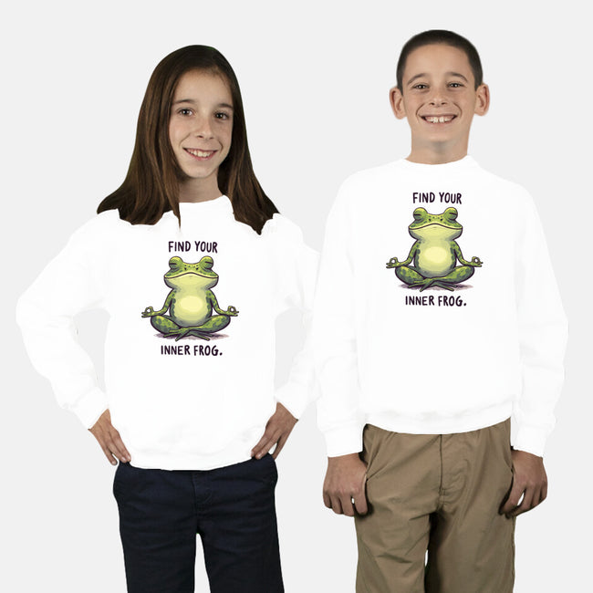 Find Your Inner Frog-Youth-Crew Neck-Sweatshirt-Evgmerk