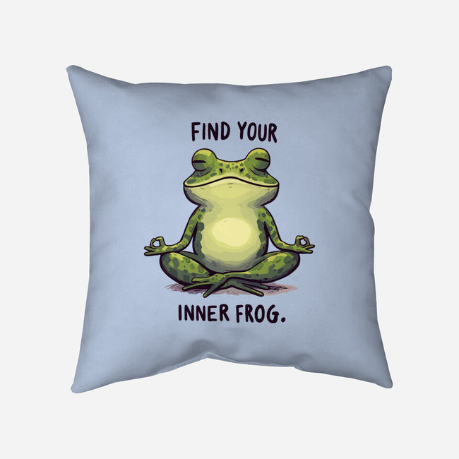 Find Your Inner Frog-None-Removable Cover-Throw Pillow-Evgmerk