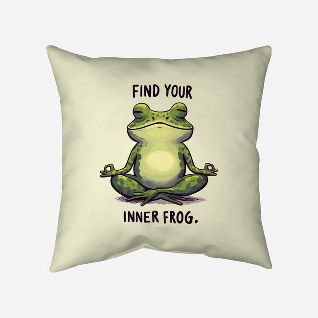 Find Your Inner Frog-None-Removable Cover-Throw Pillow-Evgmerk