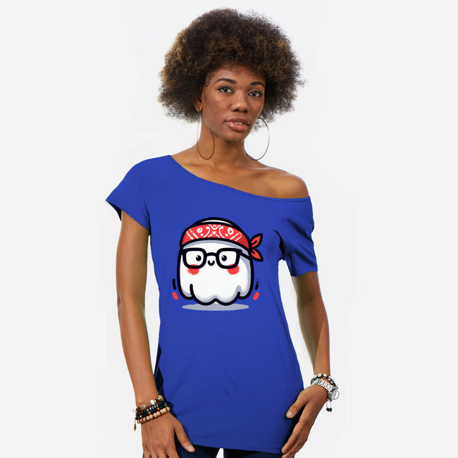 Bandana Ghost-Womens-Off Shoulder-Tee-Evgmerk