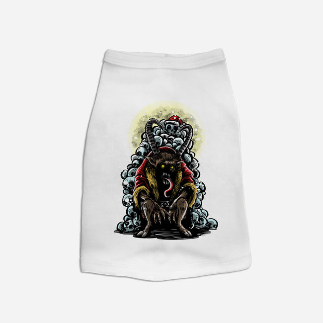 The Throne Of Krampus-Dog-Basic-Pet Tank-zascanauta