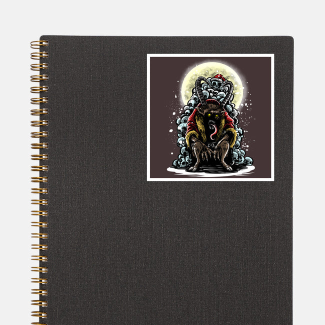 The Throne Of Krampus-None-Glossy-Sticker-zascanauta