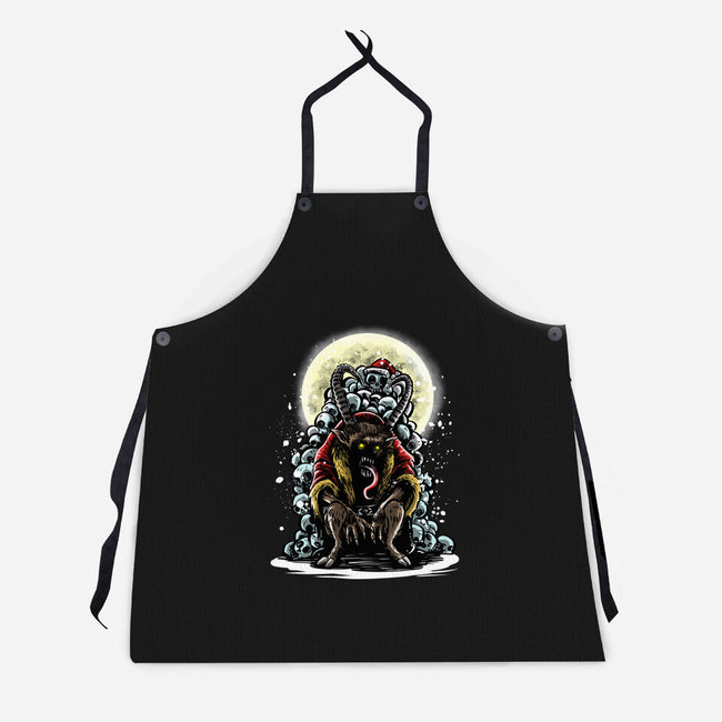 The Throne Of Krampus-Unisex-Kitchen-Apron-zascanauta