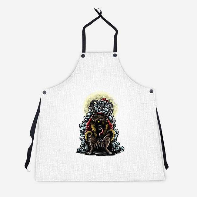 The Throne Of Krampus-Unisex-Kitchen-Apron-zascanauta