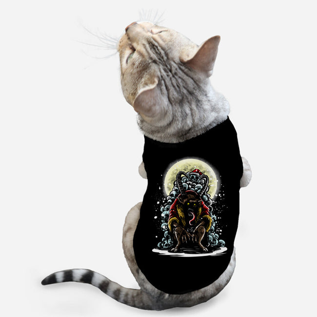 The Throne Of Krampus-Cat-Basic-Pet Tank-zascanauta