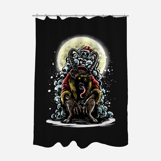 The Throne Of Krampus-None-Polyester-Shower Curtain-zascanauta