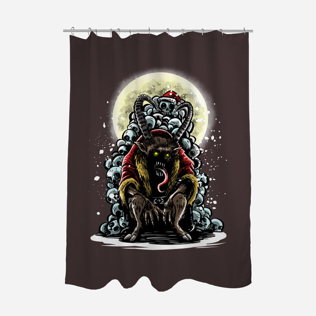 The Throne Of Krampus-None-Polyester-Shower Curtain-zascanauta