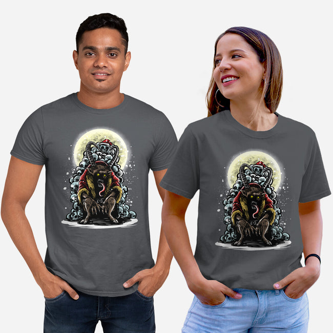 The Throne Of Krampus-Unisex-Basic-Tee-zascanauta