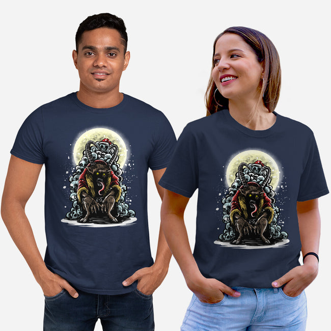 The Throne Of Krampus-Unisex-Basic-Tee-zascanauta