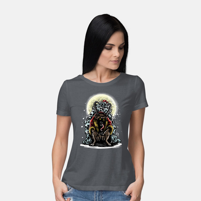 The Throne Of Krampus-Womens-Basic-Tee-zascanauta