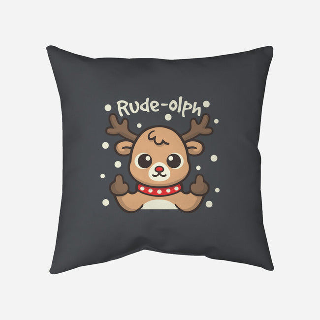 Rude Olph-None-Removable Cover-Throw Pillow-NemiMakeit