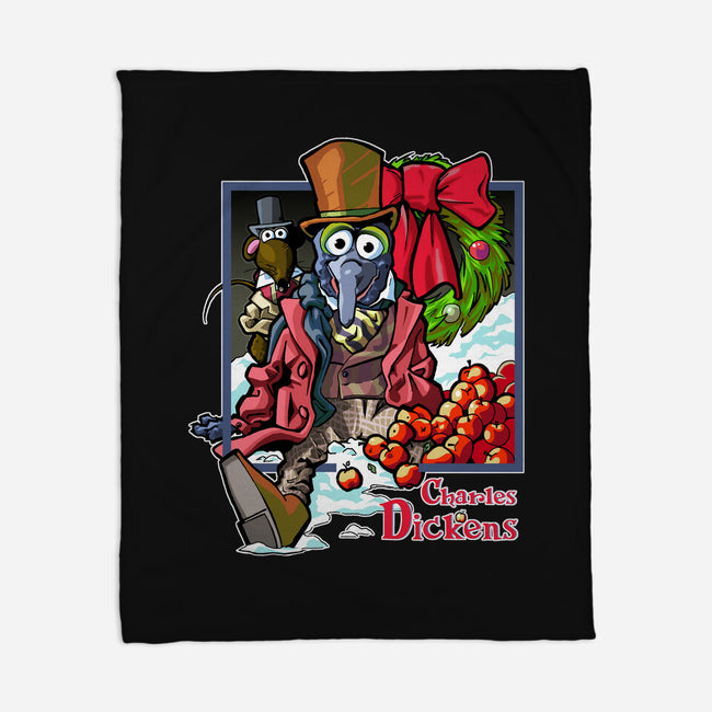 Charles Dickens-None-Fleece-Blanket-Action Nate