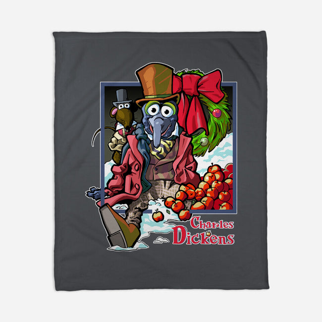 Charles Dickens-None-Fleece-Blanket-Action Nate