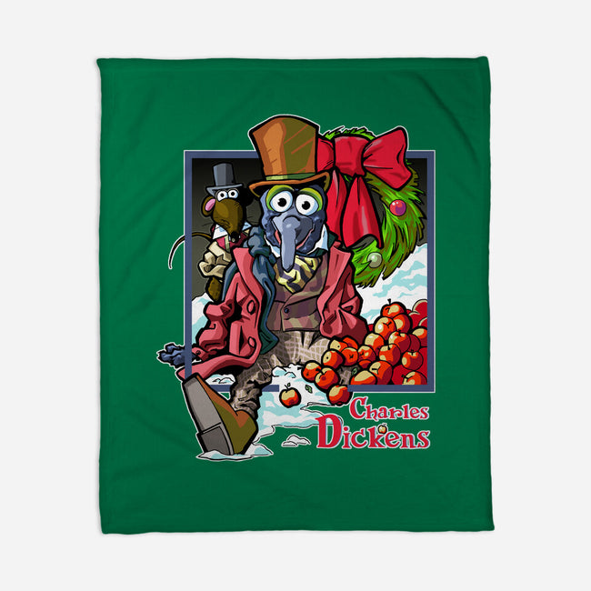 Charles Dickens-None-Fleece-Blanket-Action Nate