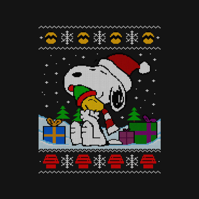 Holiday Beagle-Womens-Off Shoulder-Tee-drbutler