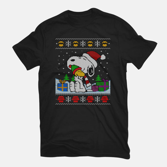 Holiday Beagle-Womens-Fitted-Tee-drbutler