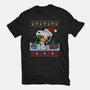 Holiday Beagle-Womens-Basic-Tee-drbutler