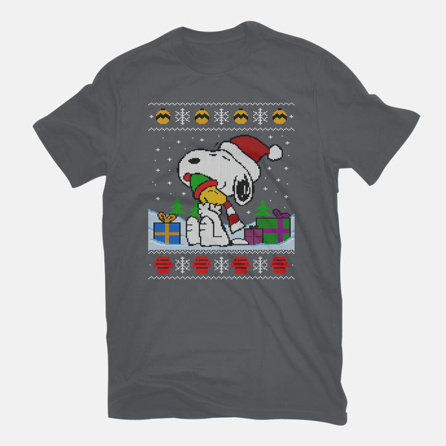 Holiday Beagle-Womens-Fitted-Tee-drbutler