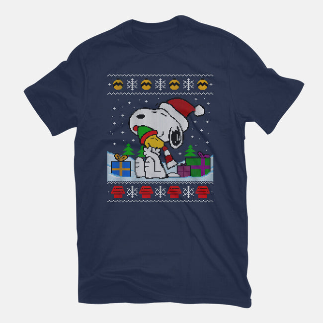 Holiday Beagle-Womens-Fitted-Tee-drbutler