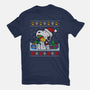 Holiday Beagle-Womens-Basic-Tee-drbutler