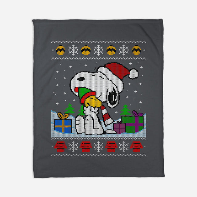 Holiday Beagle-None-Fleece-Blanket-drbutler