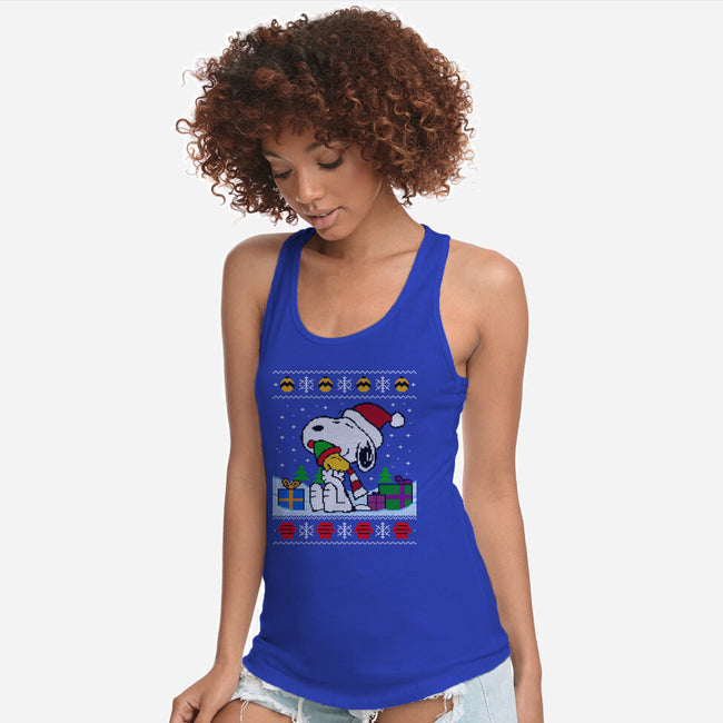 Holiday Beagle-Womens-Racerback-Tank-drbutler