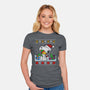 Holiday Beagle-Womens-Fitted-Tee-drbutler