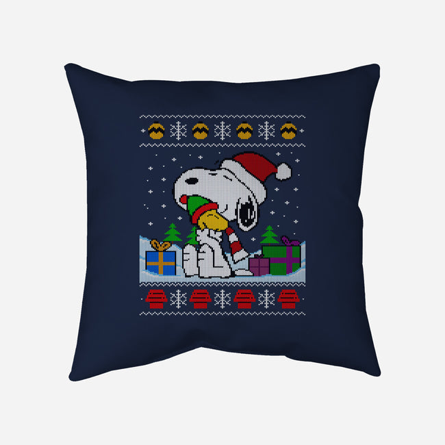 Holiday Beagle-None-Removable Cover-Throw Pillow-drbutler