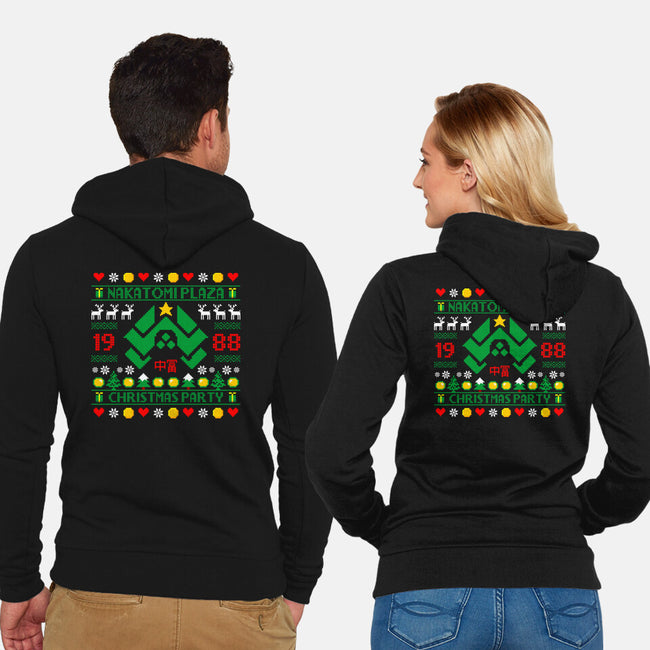 Nakatomi Party-Unisex-Zip-Up-Sweatshirt-spoilerinc