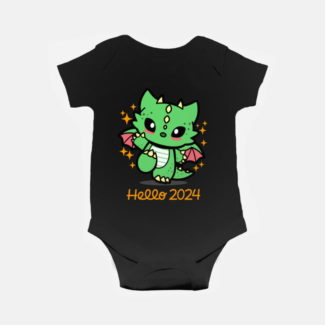 Hello 2024-Baby-Basic-Onesie-Boggs Nicolas