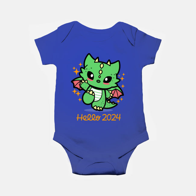 Hello 2024-Baby-Basic-Onesie-Boggs Nicolas